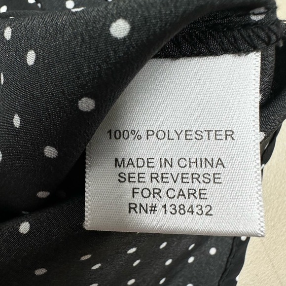 ModCloth Coquette Polka Dot Sleeveless Top Size Small Black White Bow Girly - Picture 12 of 13